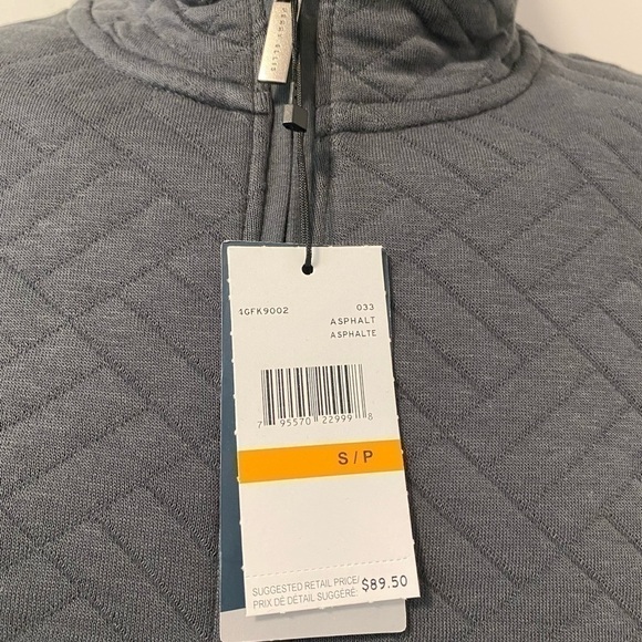 𝅺nwt, Perry Ellis Quilted 1/4 Zip, long Sleeve - Picture 3 of 8